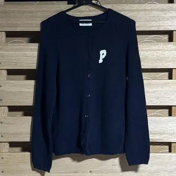 핑크하우스 가디건 네이비