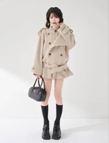 Darich 드롭 숄더 자켓 코트 BEG