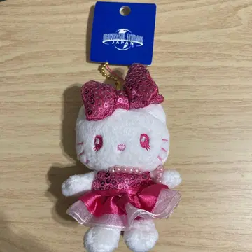 [미사용] 레트로 USJ 한정판 키티 봉제 인형 볼체인
