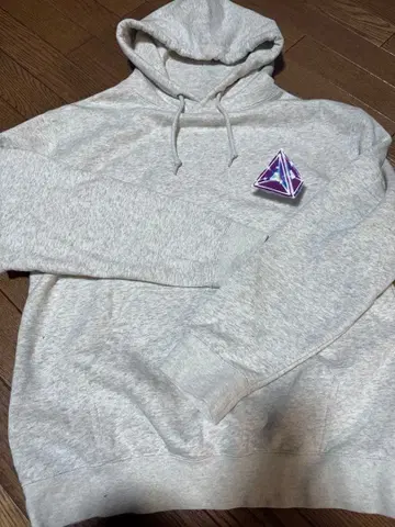 HUF 그레이 후드 부착 후드티