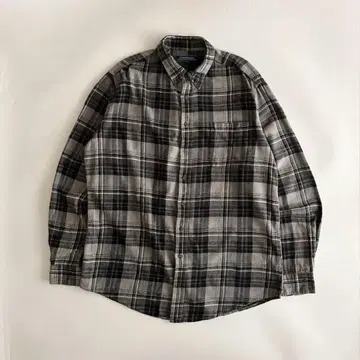 레어 00s Croft&Barrow 옴브레 체크 플란넬 셔츠 XL