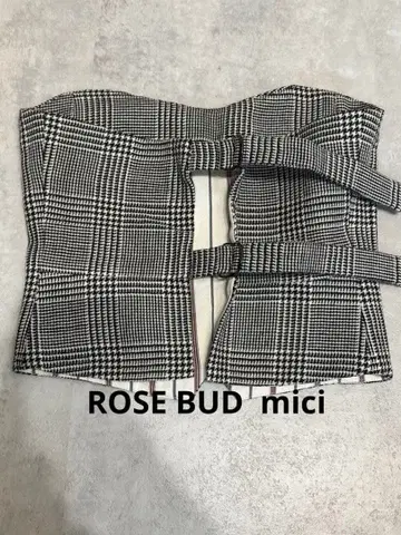 ROSE BUD 로즈버드 mici 체크 무늬 뷔스티에