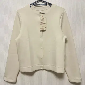 [택 포함 새상품] MUJI 무인양품 맨투맨 가디건 아이보리