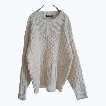 로데오 크라운 와이드 보울 화이트 긴팔 니트 스웨터 상의