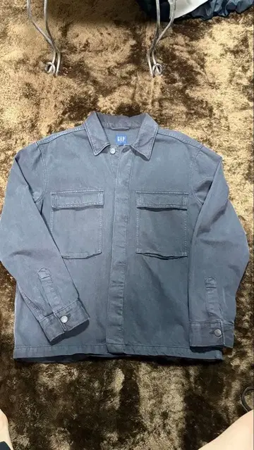 그레이, 네이비 코튼 커버올 GAP