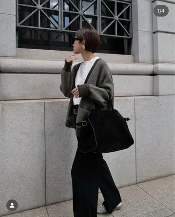 machatt 올리브 그린 니트 가디건