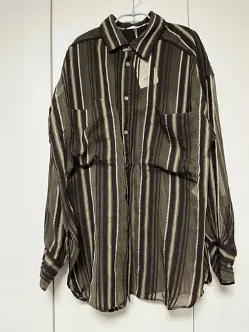 anuke 시어 스트라이프 셔츠 미사용품