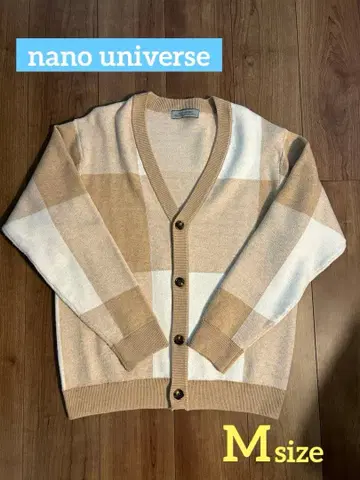NANO UNIVERSE 나노 유니버스 가디건 체크 무늬 M 사이즈