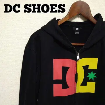DC SHOES 빅 로고 레게 컬러 맨투맨 후드티 트레이닝복 M