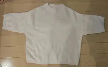 베이지 반팔 니트 S