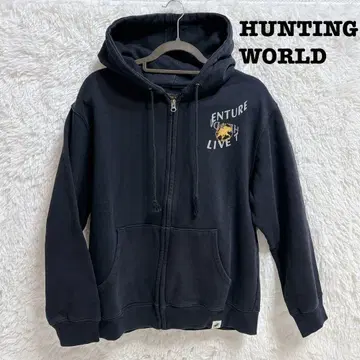 HUNTING WORLD 동물 그래픽 후드티