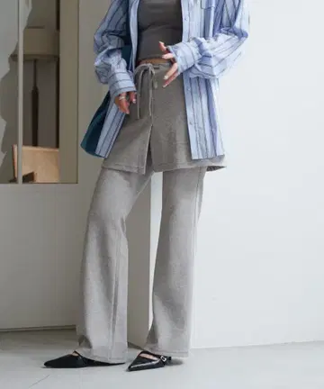 [ Kastane ] 골지 리브 치마바지