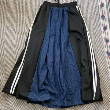 patterntorso 블랙/데님 롱 스커트 원사이즈