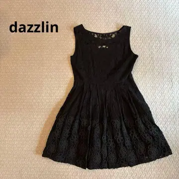 더즐린 dazzlin 레이스 원피스 검정 블랙 M 슬리브리스