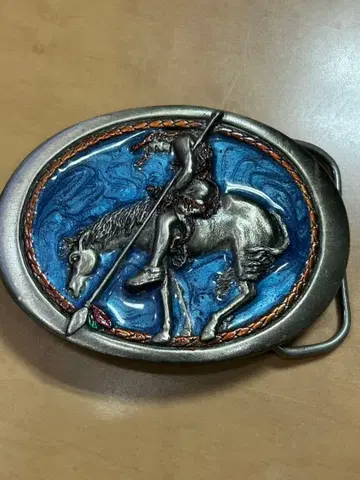 할리데이비슨 벨트 버클과 가죽 벨트