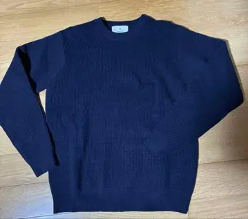 어반 리서치 Sonny Label 네이비 리브 편직 스웨터