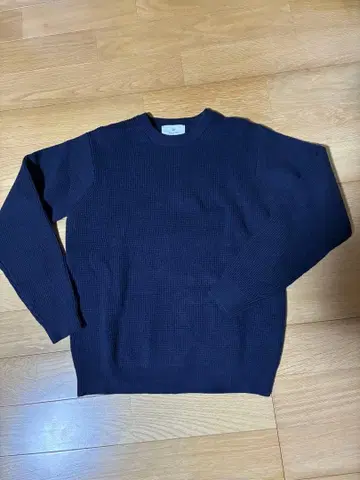 어반 리서치 Sonny Label 네이비 리브 편직 스웨터