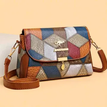 기하학 패턴 숄더백 멀티 컬러 캐주얼 엘레강트