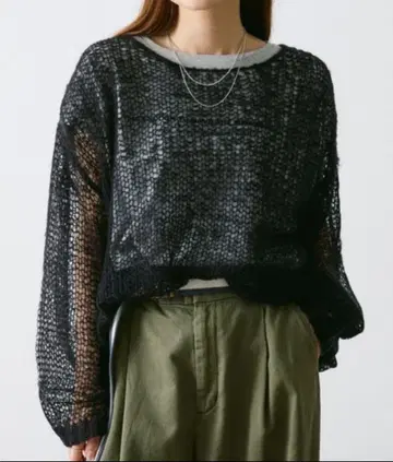 택 포함, 퓨어세신 [ 2세트 ] 다용도 티셔츠+모헤어 혼방 메쉬 니트