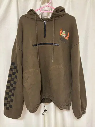 캔디 스트리퍼 후드티 트레이닝복 카키