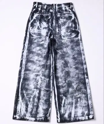 AIVER 페인트 가공 배기 데님