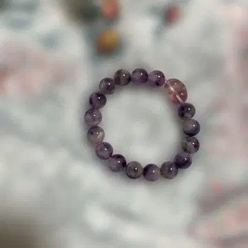 슈퍼세븐 자수정 플로라이트 하트