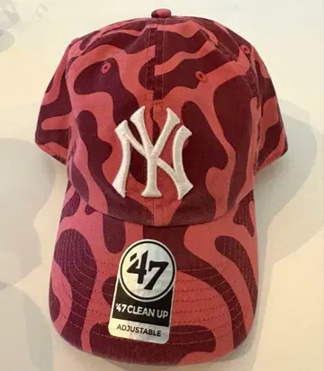 47 CLEAN UP 빨간색 카모플라쥬 캡