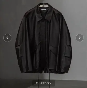 WYM LIDNM 가죽 미니 블루종 다크 브라운 S