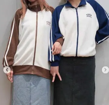 트랙 자켓 와플 브라운