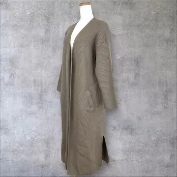 새상품급 슬로브 이에나 환절기 니트 롱 코트 BE