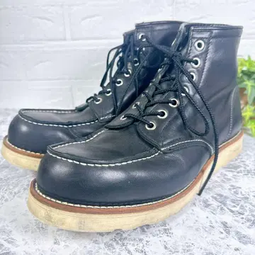 블랙 가죽 워크 부츠