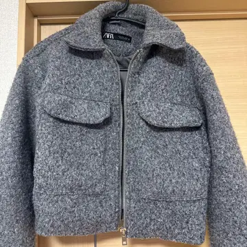 ZARA 그레이 플리스풍 자켓 S 사이즈