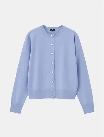 2024년 모델 엑스트라 파인 메리노울 블렌드 메탈 버튼 가디건