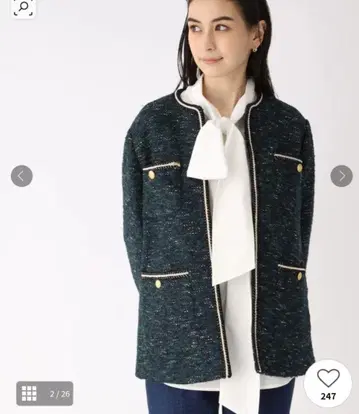 새상품 Mapel MIX 트위드 자켓 38(M)