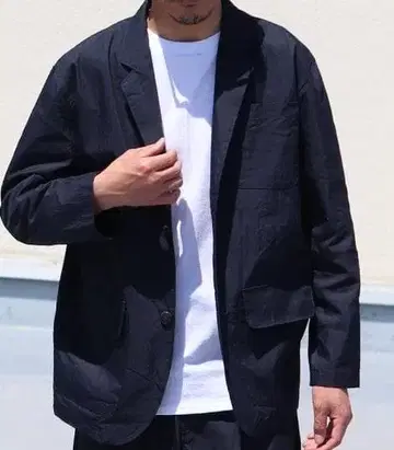 일본제 오디언스 나일론 코튼 자켓 네이비 M