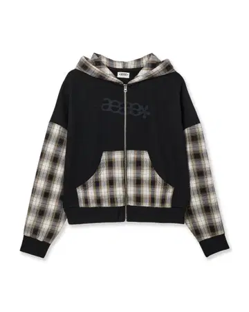 aeae 체크 후드티 후드 집업