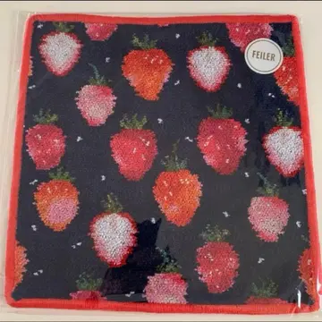 새상품 러브리 바이 페이러 스트로베리 도트 손수건 WEB 한정판