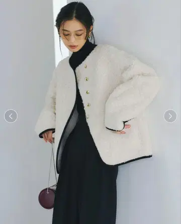 택 포함 미사용 새상품  ECOPEL 파이핑 보아 자켓