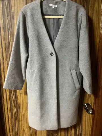 더 샵 TK 그레이 롱 코트 L