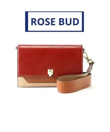 ROSE BUD 바이컬러 숄더백 새상품급 로즈버드 합성 피혁