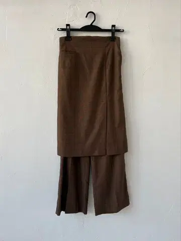 TODAYFUL 체크 무늬 스커트 부착 팬츠