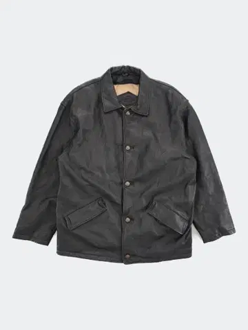 80s-90s leather jacket XL