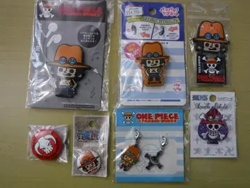 원피스 에이스 잡화 굿즈 7세트 러버 잡화 메탈 참 캔뱃지 외