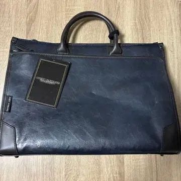 ANDY HAWARD 네이비 가죽 비즈니스 백 숄더백