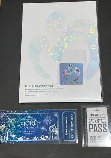 Mrs. GREEN APPLE 영화 팜플렛 스티커 4종 세트