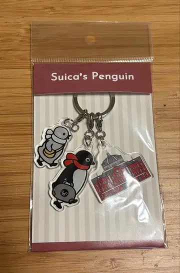 [ 프로필 필독 ] Suica 펭귄 3연 아크릴 키링 ( 도쿄역 건물 )
