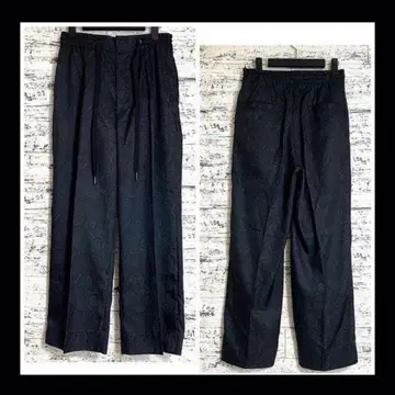 [ 미사용 ] ADRER 아들러 페이즐리 올 패턴 와이드 팬츠 블랙 S