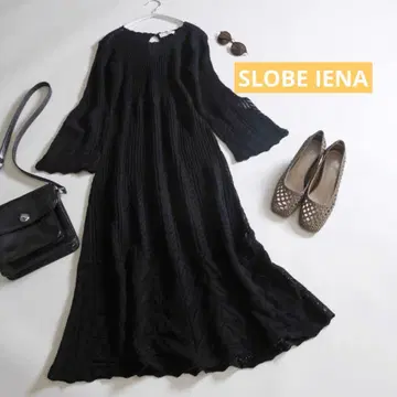 새상품 보관품 슬로브 이에나 SLOBE IENA 니트 원피스 블랙