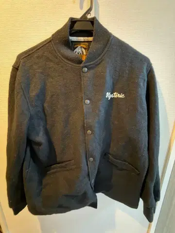 HYSTERIC GLAMOUR 바시티 자켓 블랙