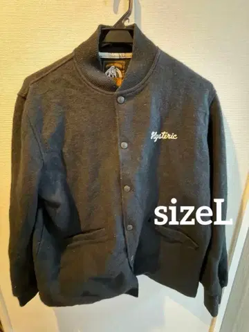 HYSTERIC GLAMOUR 바시티 자켓 블랙